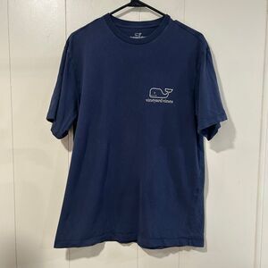 Vineyard Vines Classic Whale Tee Navy Blue Size Small 100% Cotton Preppy Coastal